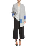 Rowe Pleated Cropped Wide-Leg Pants, Black
