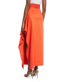 Kaya Draped Satin Skirt