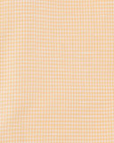 Micro-Houndstooth Barrel-Cuff Dress Shirt, Orange