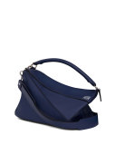 Puzzle Large Leather Bag, Navy
