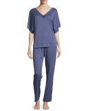 Nuria Capri Pajama Set, Indigo 