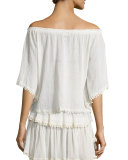 Gypsy Cotton Tassel Top, Dahlia