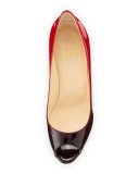 Yootish Degrade 85mm Red Sole Pump, Black/Red
