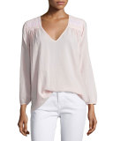 The Picnic V-Neck Shirt, Forever Pink