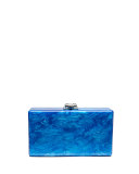 Jean Solid Acrylic Clutch Bag, Ocean