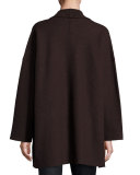 Boiled Wool Kimono Jacket, Petite