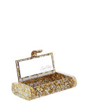 Lara Backlit Acrylic Clutch Bag, Gold/Silver