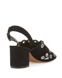 Seana Grommet Crisscross Sandal, Black