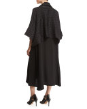 Sleeveless Bateau-Neck A-Line Dress, Black