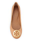 Reva Leather Ballerina Flat, Tan