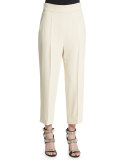 High-Waist Culotte Pants, Butter