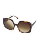 Canton Square Sunglasses, Brown Tortoise