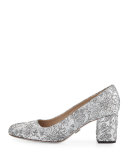 Gigi Runway Brocade Pump, Silver