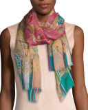 Dehli Multipattern Chiffon Scarf
