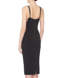 Kia Laced Midi Sheath Dress, Black