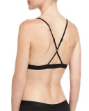 Triangle Soft Tulle Bra, Black