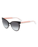 Notched Cat-Eye Sunglasses