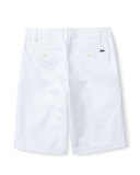 Cotton Twill Bermuda Shorts, White, Size 2-4