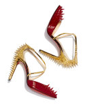 Goldocross Spike 100mm Red Sole Pump, Carmin
