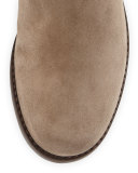 50/50 Suede Over-the-Knee Boot, Praline