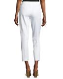 Stretch-Cotton Cropped Pants