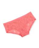 Montie Low-Rise Lace Hotpants, Pink/Orange
