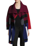 Halladale Check Long Draped Cardigan 