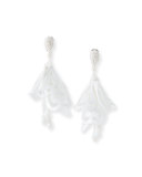 Large Lace Impatiens Flower Drop Earrings