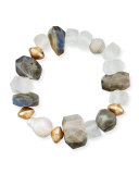 Crystal Nugget Bracelet, White
