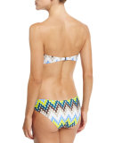 Elba Chevron-Print Bandeau Swim Top