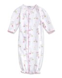 Parisian Summer Printed Pima Convertible Sleep Gown, Pink, Size Newborn-Small