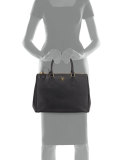 Saffiano Double-Zip Executive Tote Bag, Black (Nero)