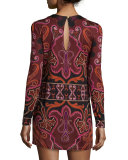 Magnus Paisley Silk-Jersey Minidress