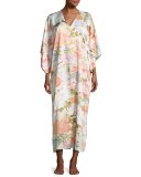 Yuzen Drop-Sleeve Lounge Caftan, Antique