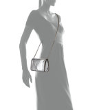 Falabella Faux-Snake Crossbody Bag, Silver