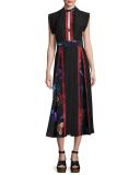 Python & Floral Printed Dress 