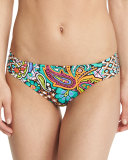 Madagascar Paisley-Print Hipster Swim Bottom