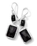 Sterling Silver Wonderland Rectangular Mini-Drop Earrings 