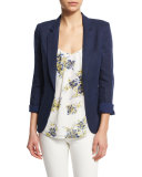 Mehira Open-Front Linen Jacket