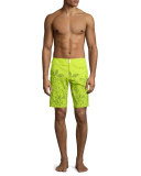 Meia Bubble-Print Turtle Superflex Swim Trunks, Citrine