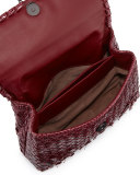 Baby Olimpia Snakeskin Shoulder Bag, Bordeaux