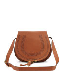 Marcie Medium Leather Crossbody Bag, Tan