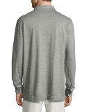 Katsura Cotton-Silk Long-Sleeve Polo Shirt