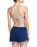 French Terry Beach Shorts, Indigo