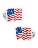 Waving American Flag Cuff Links