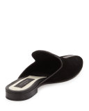 Savoy Suede Loafer Slide, Black
