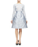 Long-Sleeve Lace Bodysuit, Dove