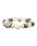 Crystal Nugget Bracelet, White