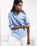 Mr. French Long-Sleeve Contrast Dress Shirt