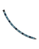 7mm Châtelaine® Linear Blue Topaz Bracelet with Diamonds